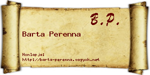 Barta Perenna névjegykártya