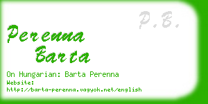 perenna barta business card